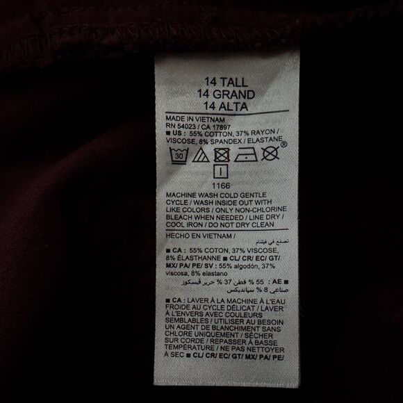 Old Navy High-Waisted Pixie Skinny Pants Women's Size 14 Tall - Picture 4 of 7